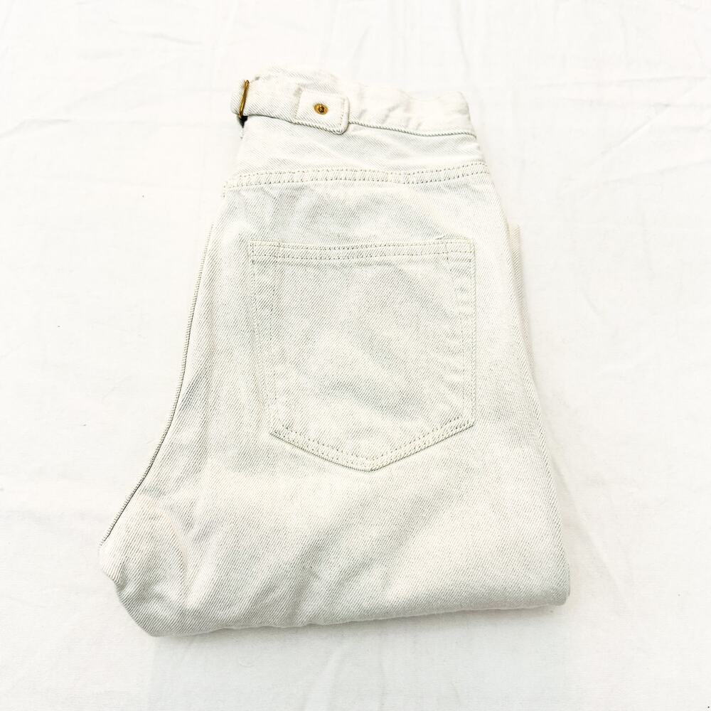 Tu Es Mom Tresor The Emerald Jean High Rise Straight Cream Denim Jean Size 27